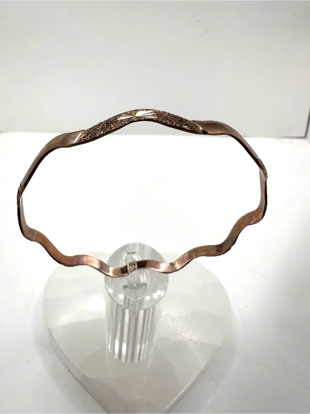 Rose Gold Vintage 14k Gold Filled Wave Bangle